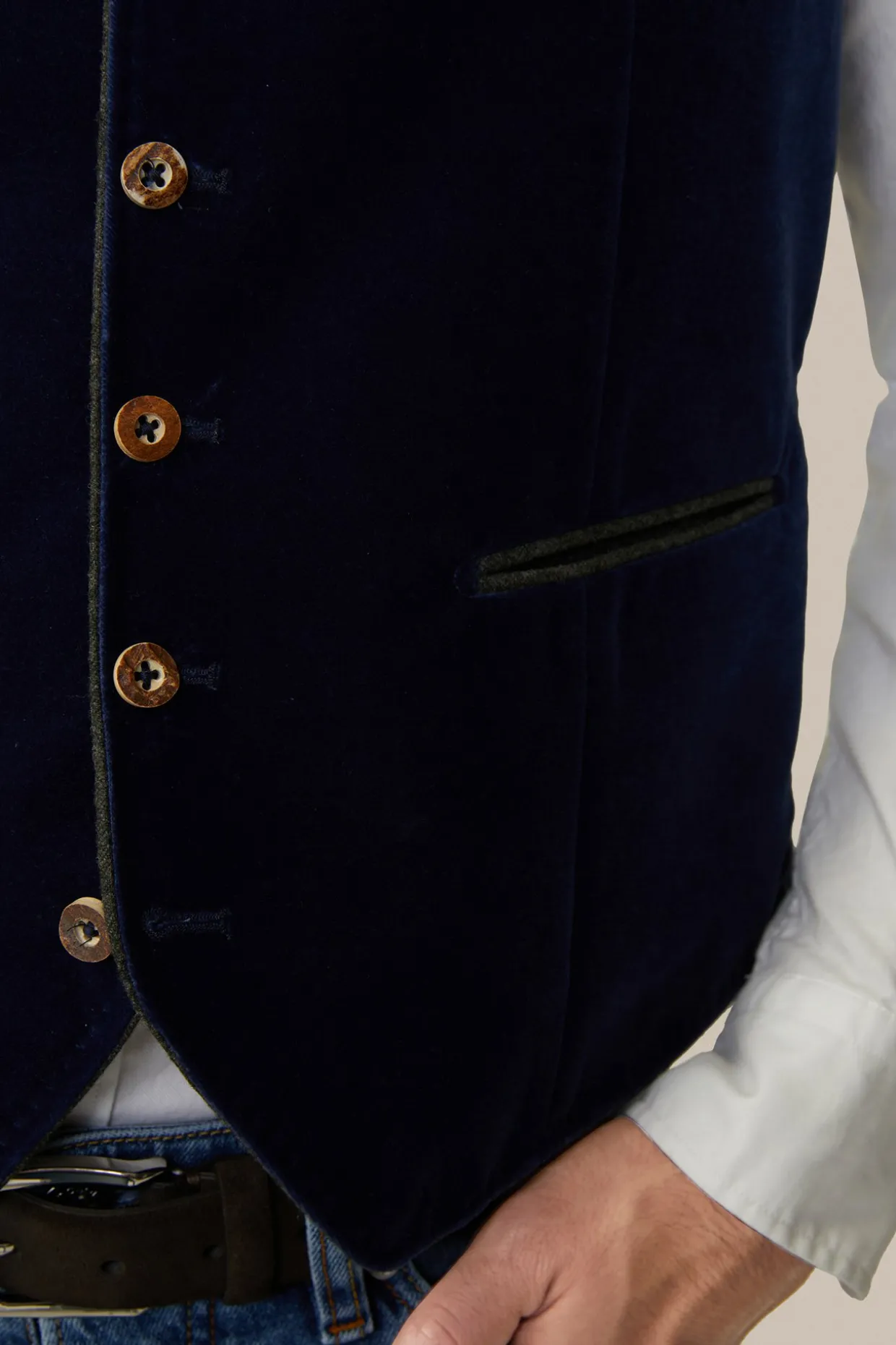 Trachten-Weste Isar In Medium Navy