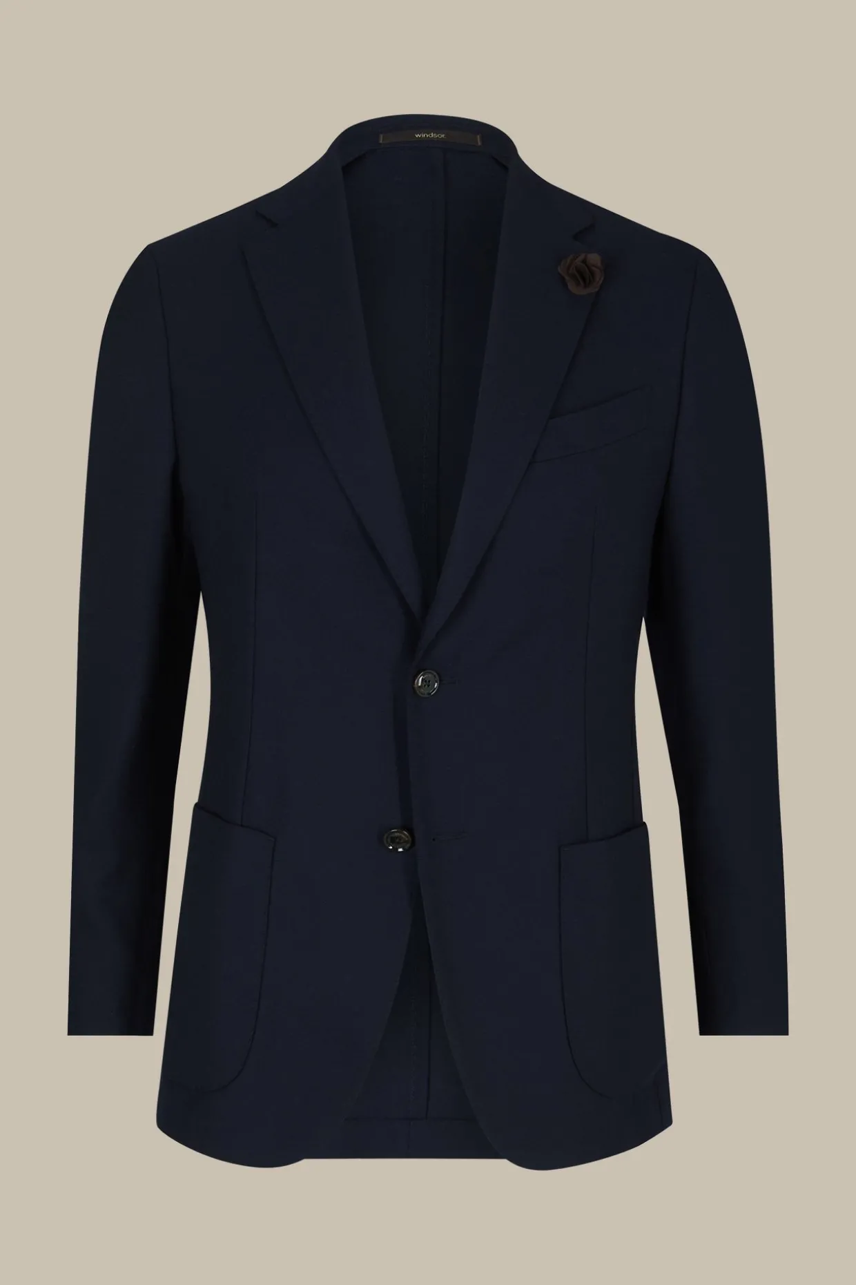 Travel Jersey-Flanell Baukasten-Sakko In