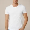 Two-Pack-Baumwollmix T-Shirts Mit Stretch Und V-Ausschnitt In