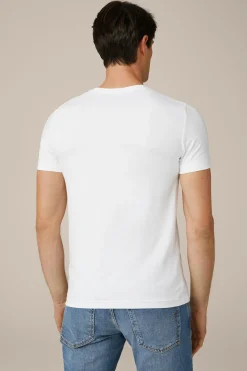 Two-Pack-Baumwollmix T-Shirts Mit Stretch Und V-Ausschnitt In