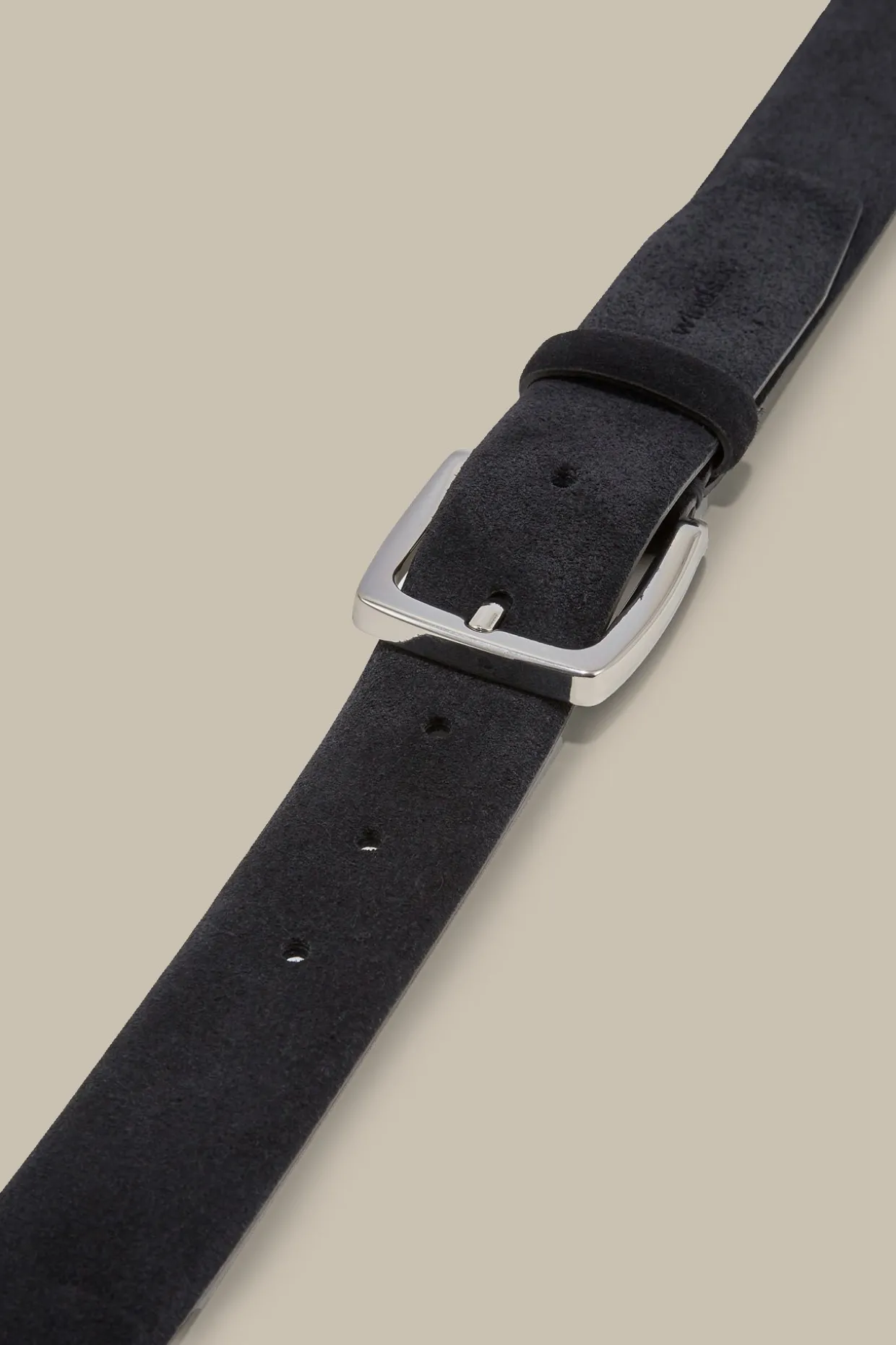 Veloursleder-Gürtel In Marine
