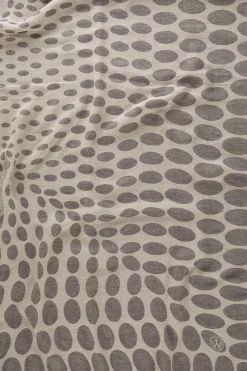 Viskose-Baumwoll-Schal In Beige-Grau Gemustert