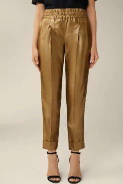 Viskosemix-Bundfalten-Hose Mit Lurex In