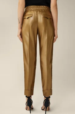 Viskosemix-Bundfalten-Hose Mit Lurex In