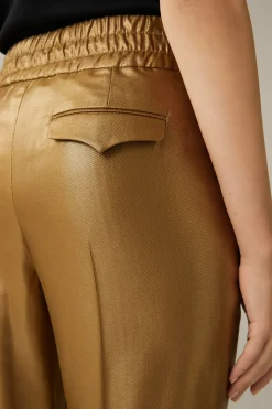 Viskosemix-Bundfalten-Hose Mit Lurex In
