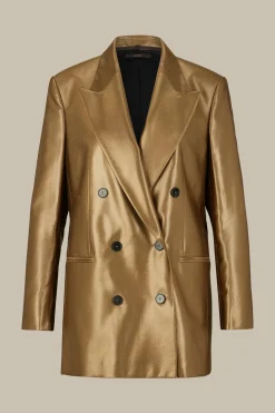 Viskosemix-Doppelreiher-Longblazer Mit Lurex In