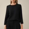 Wollcrepe-Bluse In