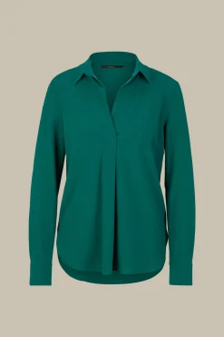 Wollcrepe-Hemdbluse In