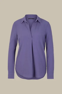Wollcrepe-Hemdbluse In