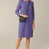 Wollcrepe-Kleid In
