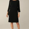 Wollcrepe-Kleid In