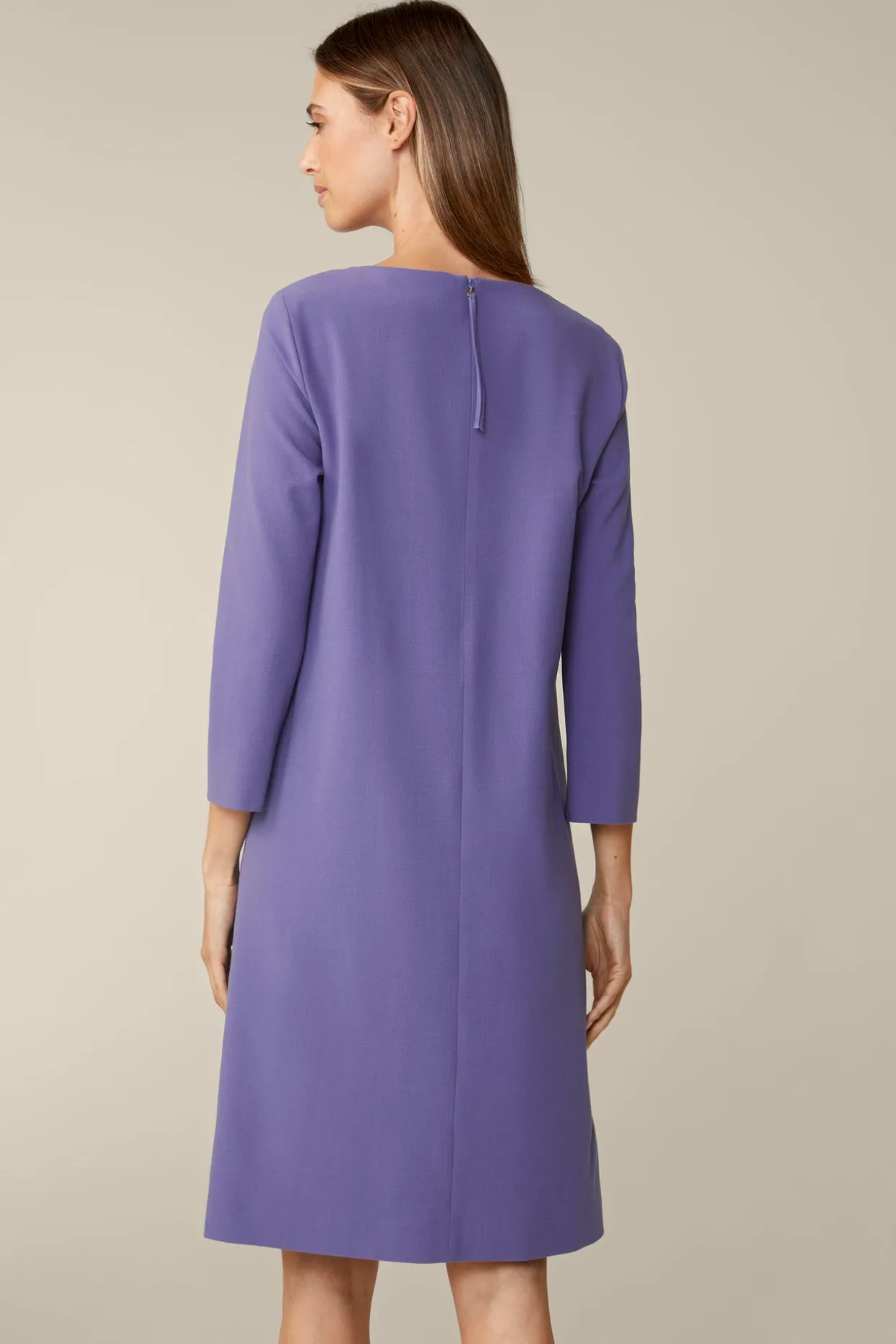 Wollcrepe-Kleid In