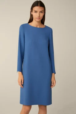 Wollcrepe-Kleid In