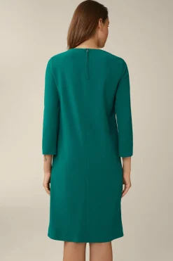 Wollcrepe-Kleid In