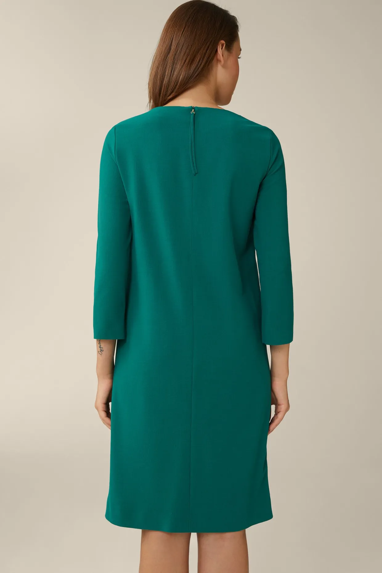 Wollcrepe-Kleid In