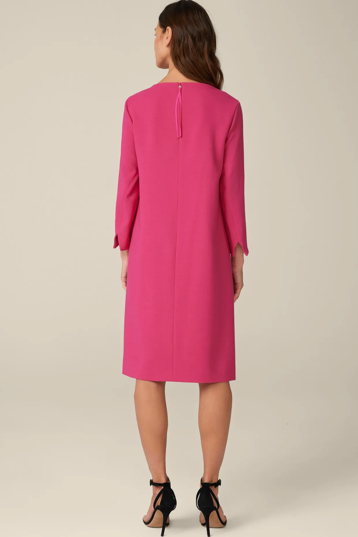 Wollcrepe-Kleid In