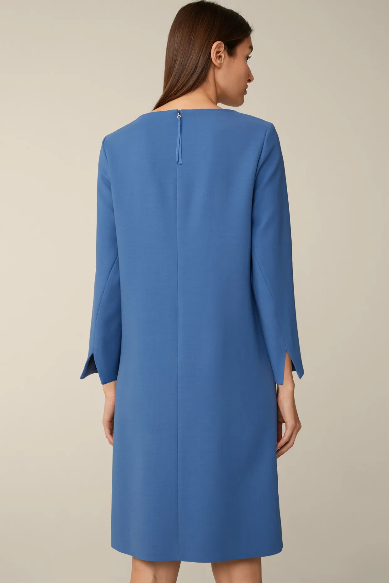 Wollcrepe-Kleid In