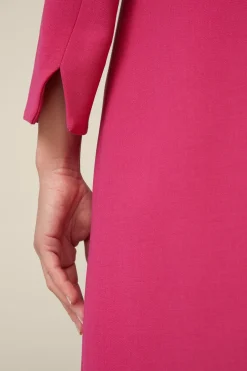 Wollcrepe-Kleid In