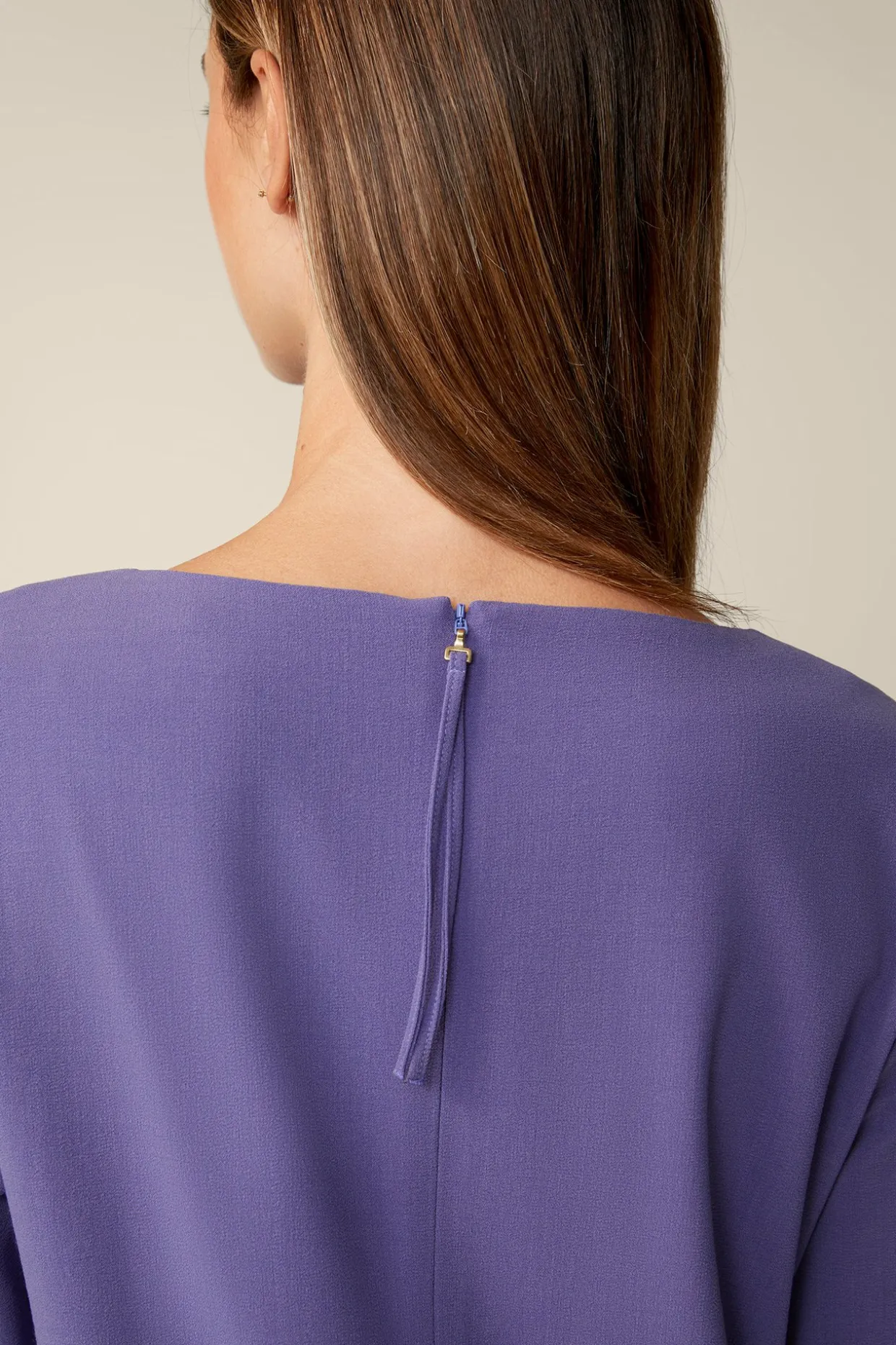 Wollcrepe-Kleid In