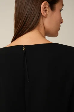 Wollcrepe-Kleid In
