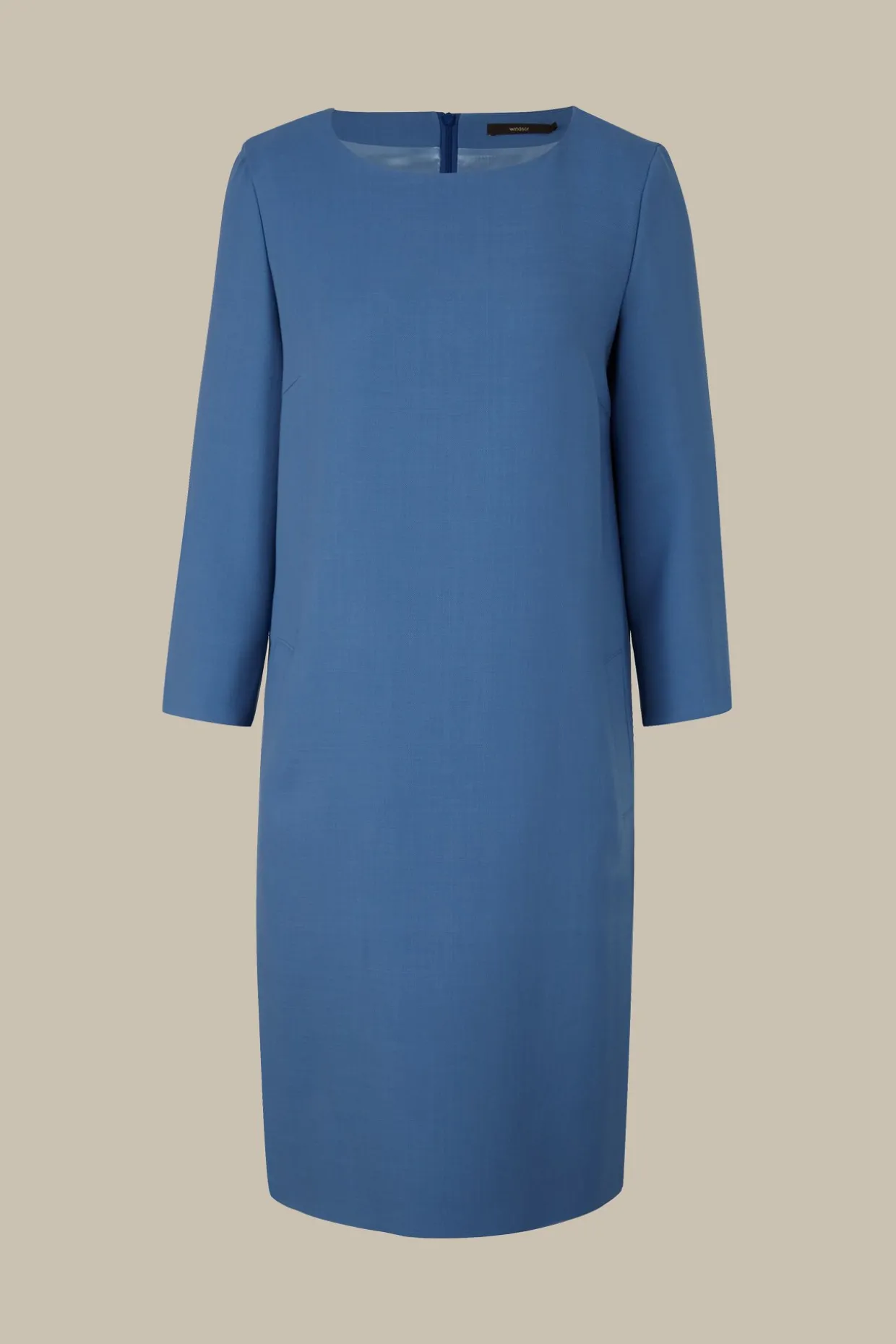 Wollcrepe-Kleid In