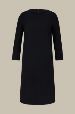 Wollcrepe-Kleid In