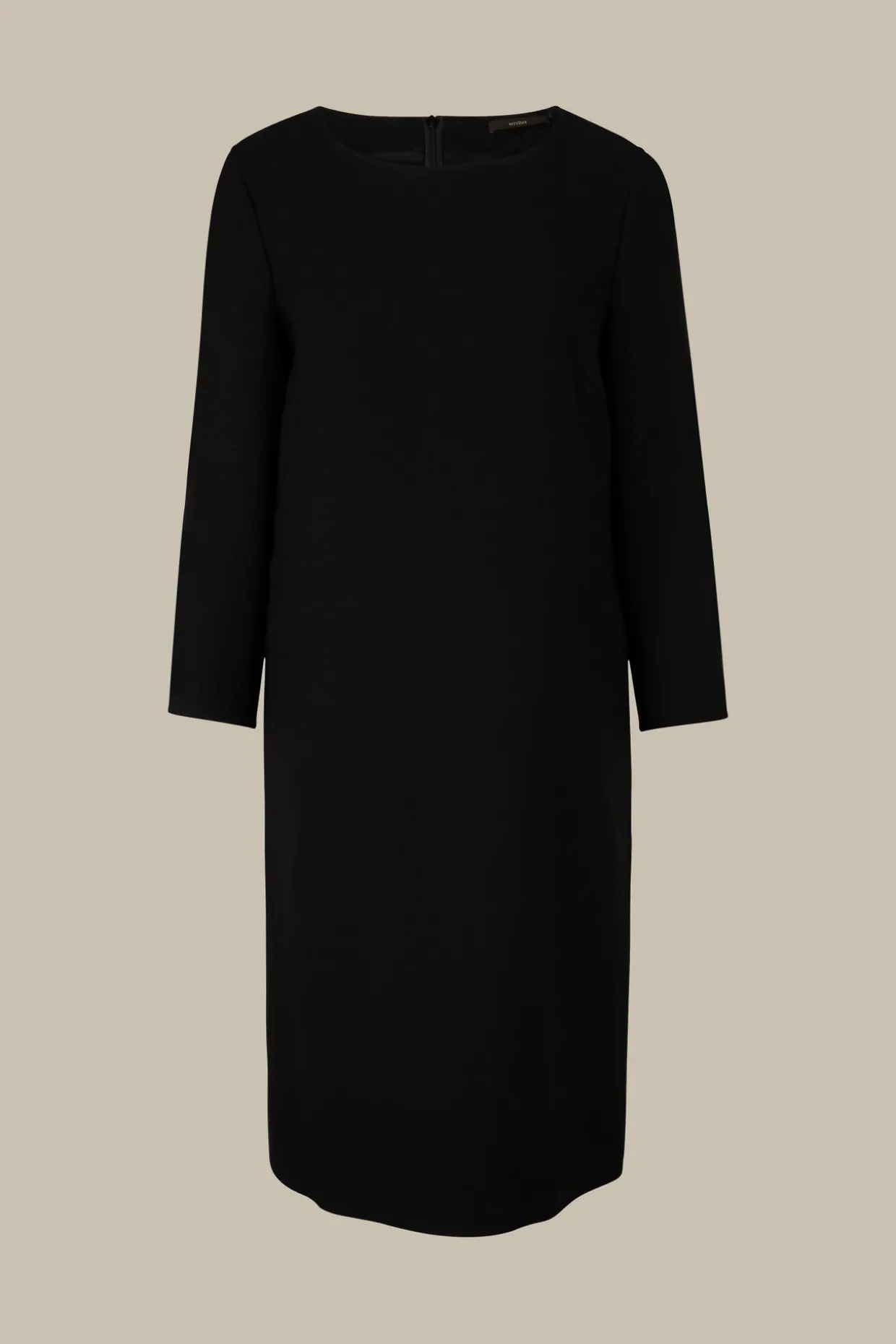 Wollcrepe-Kleid In