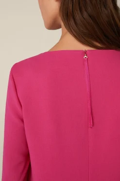 Wollcrepe-Kleid In