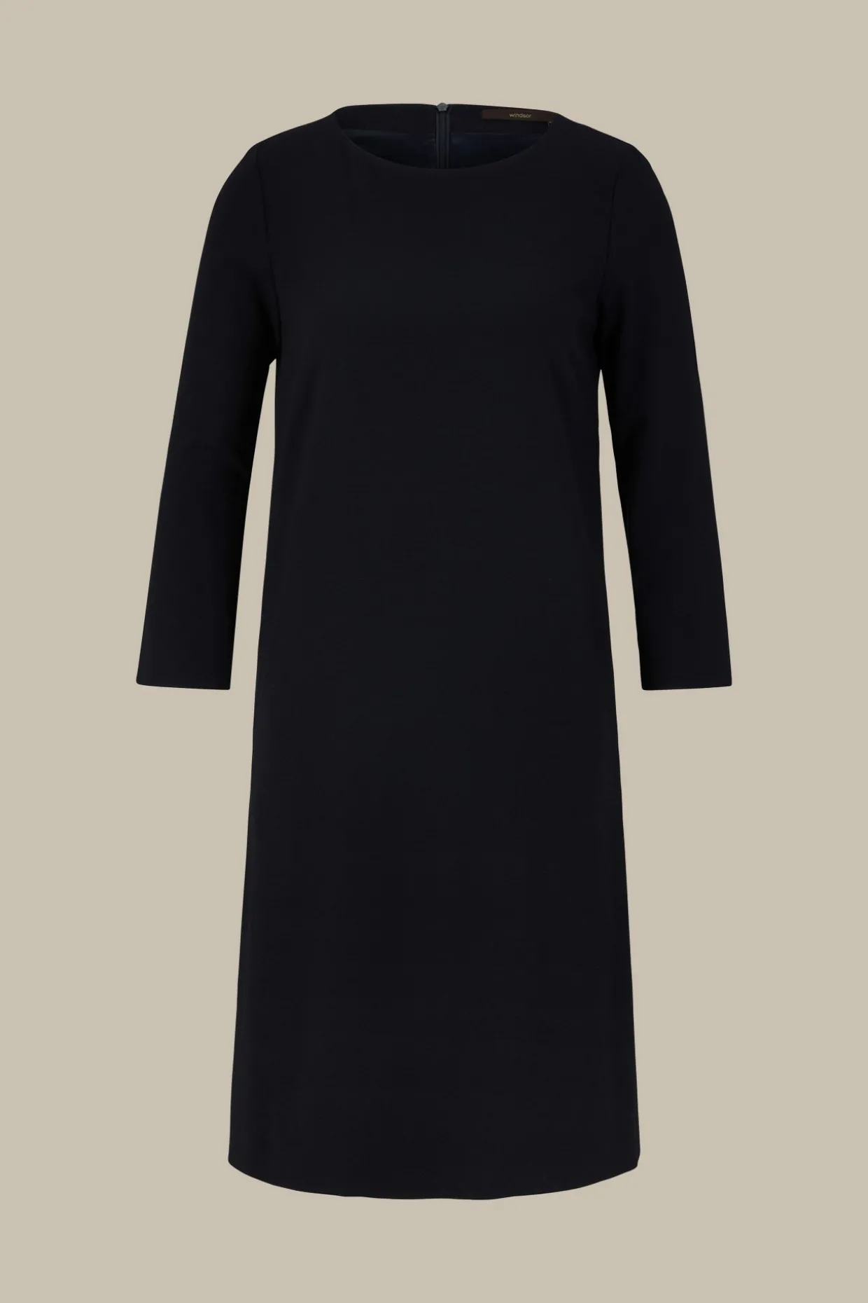Wollcrepe-Kleid In