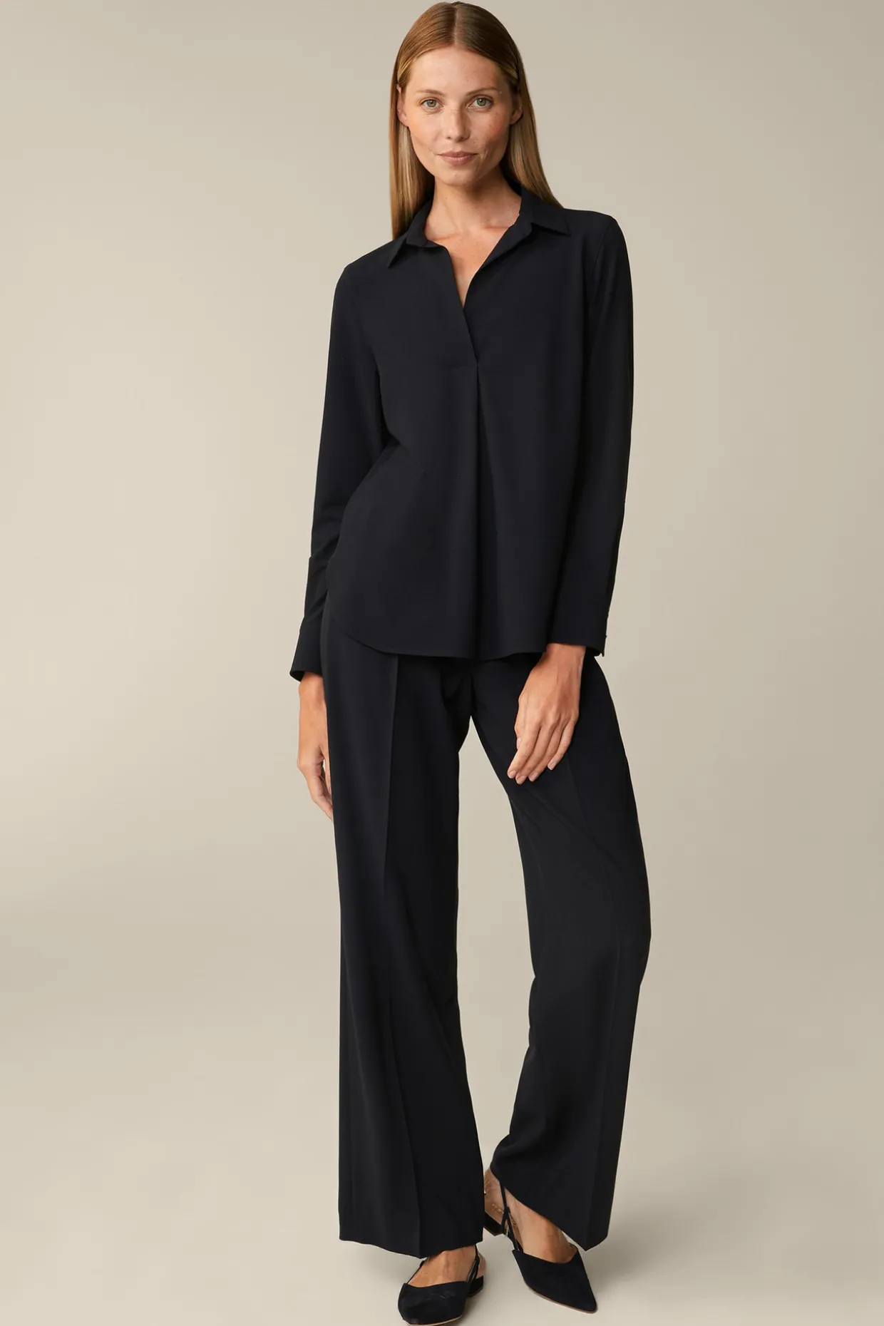 Wollcrepe-Marlene-Hose In