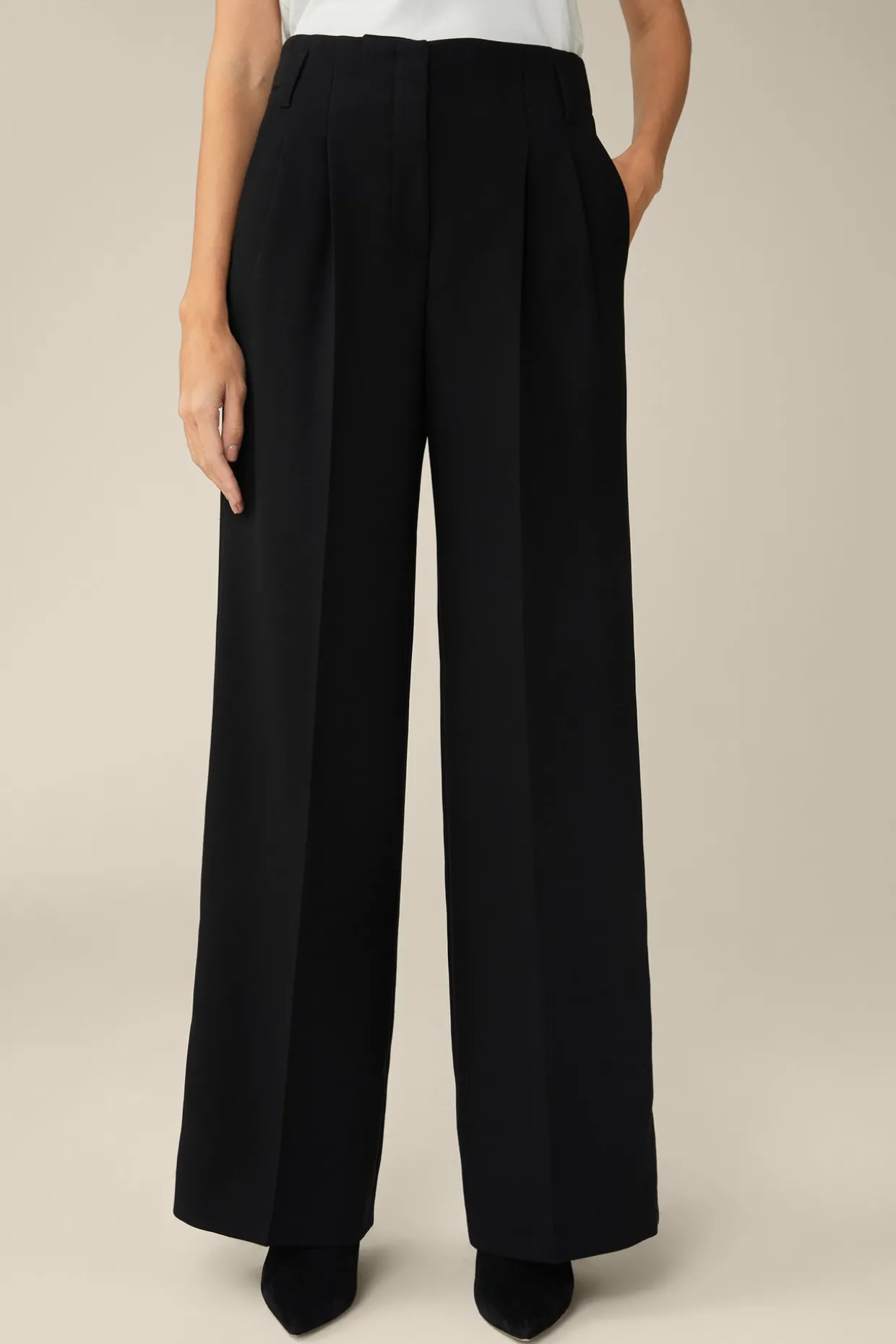 Wollcrepe-Palazzo-Hose In