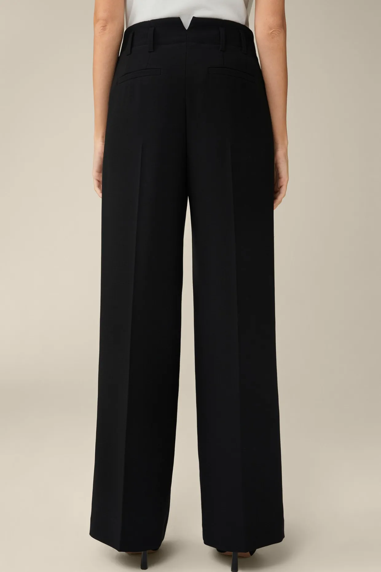 Wollcrepe-Palazzo-Hose In