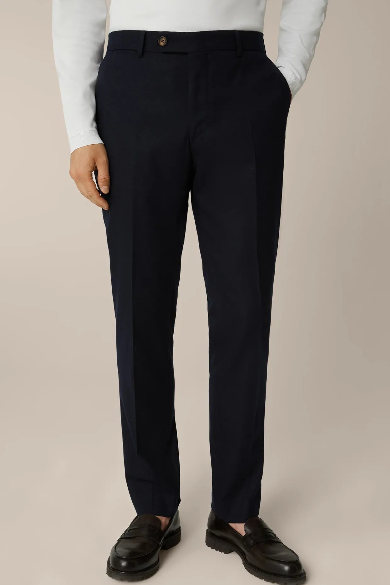 Woll-Flanell-Baukasten-Hose Santios Mit Stretch In