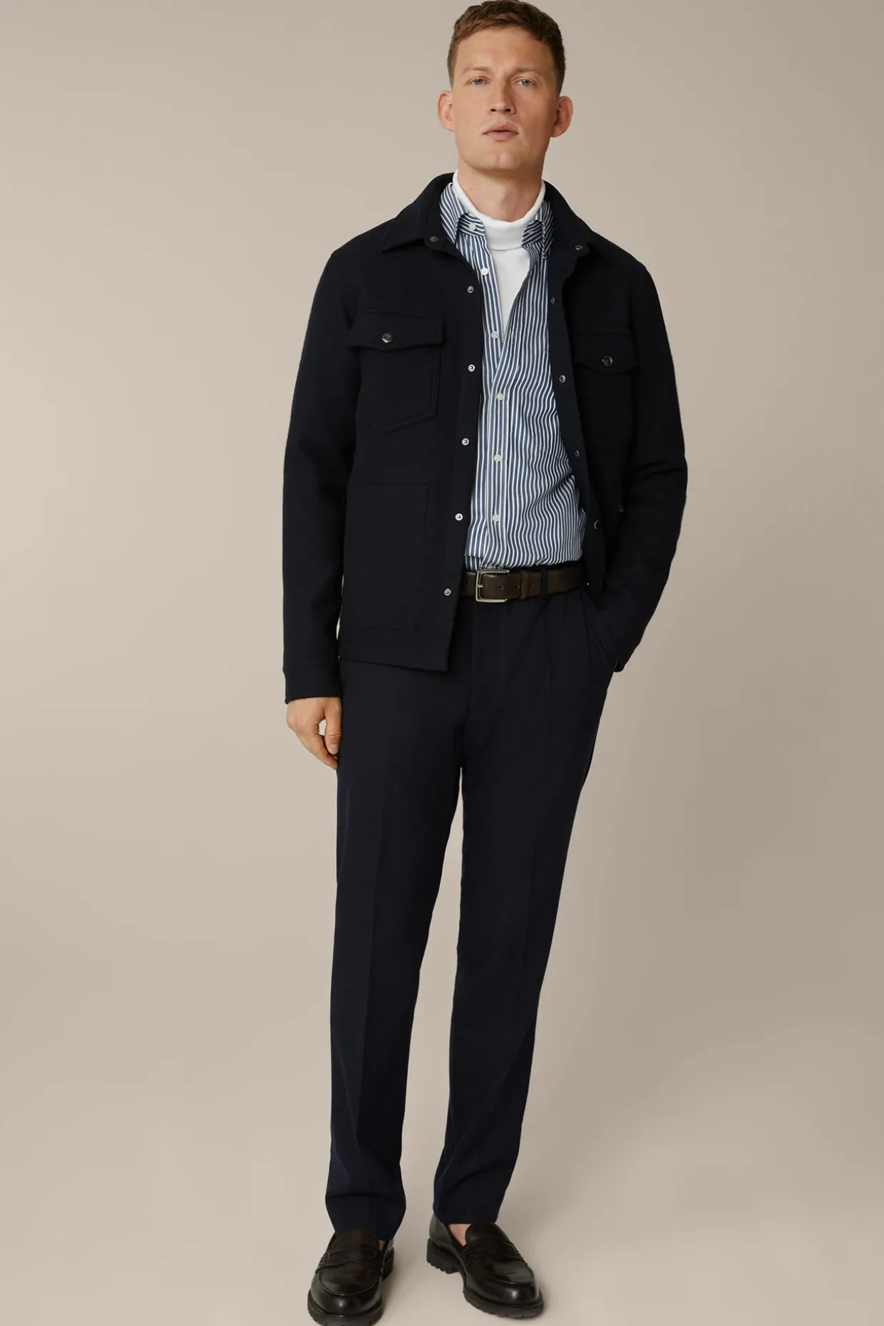 Woll-Flanell-Baukasten-Hose Santios Mit Stretch In