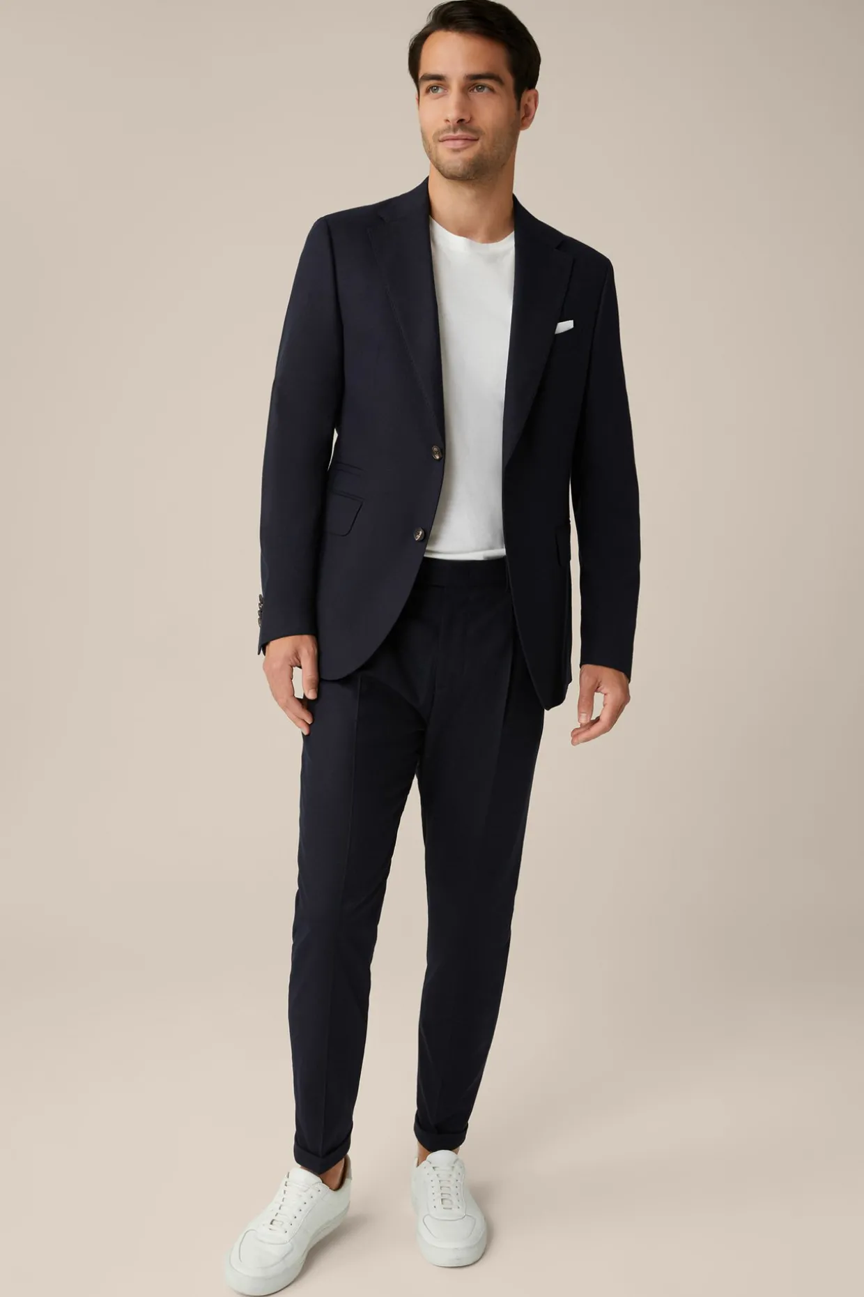Woll-Flanell-Baukasten-Sakko Sono Mit Stretch In