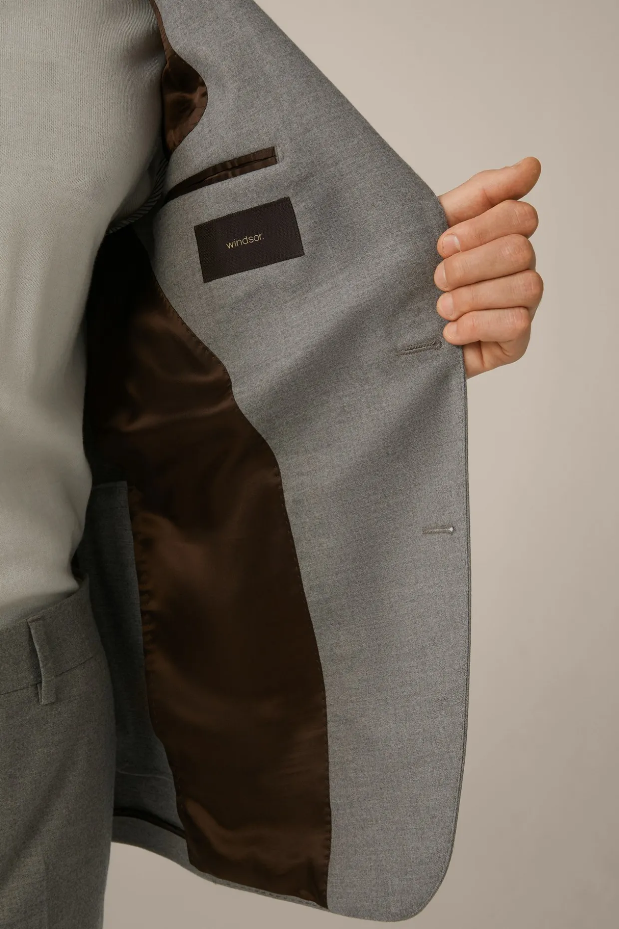 Woll-Flanell-Baukasten-Sakko Sono Mit Stretch In