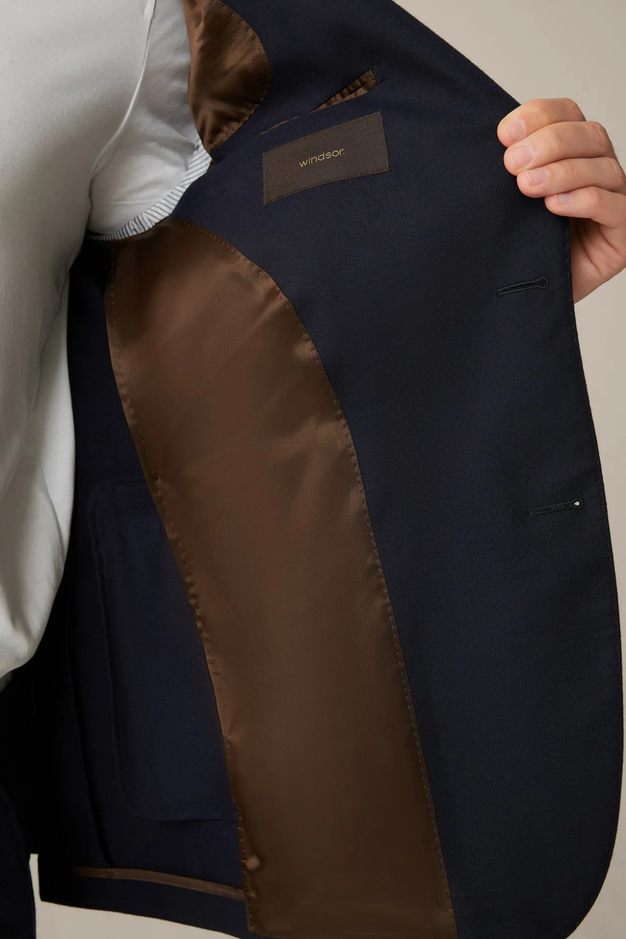 Woll-Flanell-Baukasten-Sakko Sono Mit Stretch In