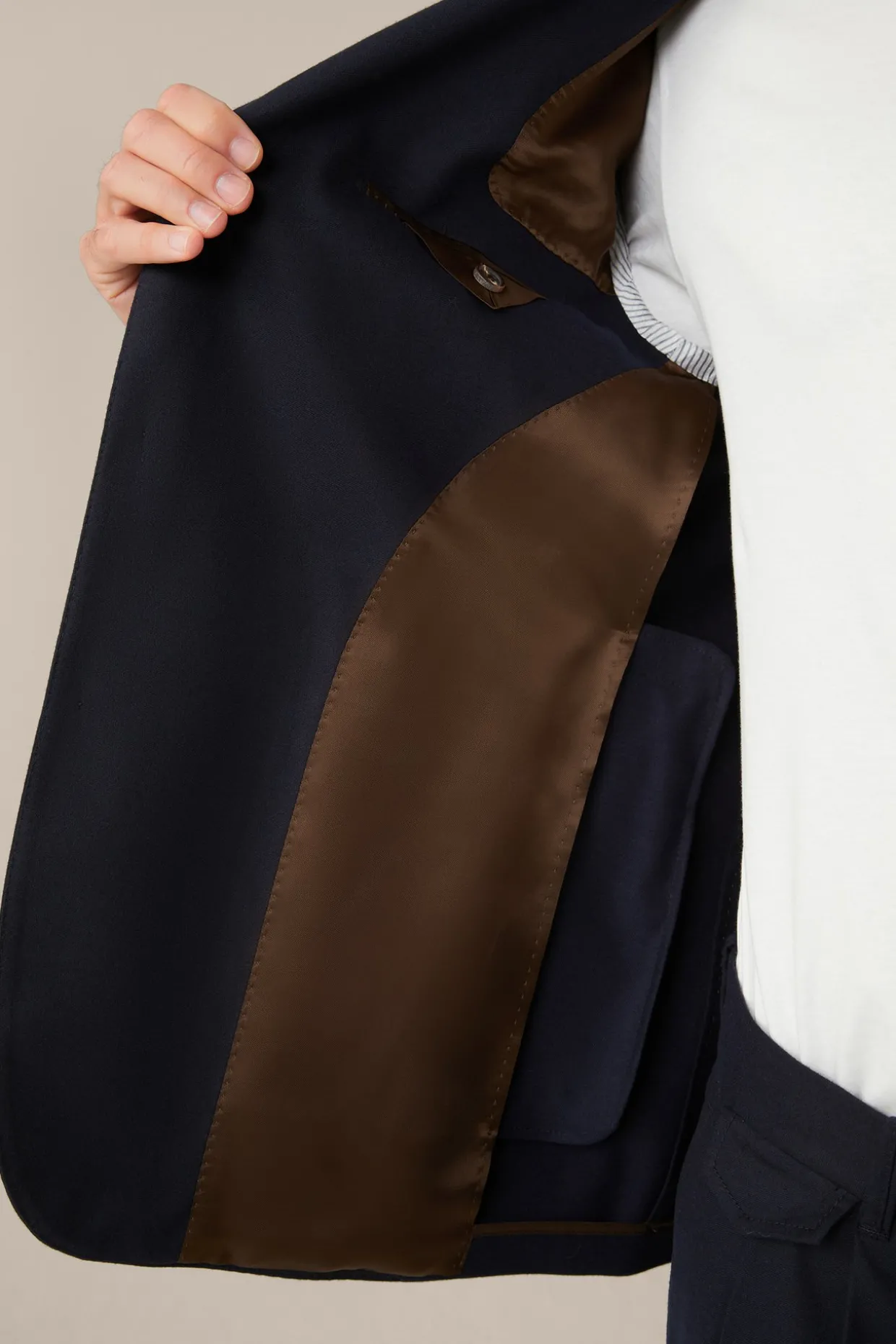 Woll-Flanell-Baukasten-Sakko Sono Mit Stretch In