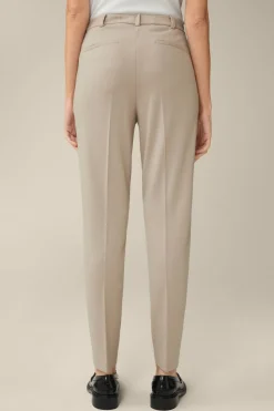 Wolljersey-Bundfalten-Hose In