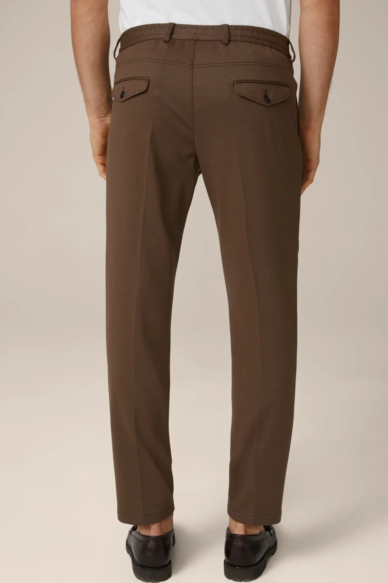 Wolljersey-Bundfaltenhose Floro In