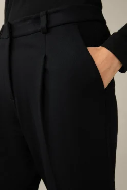 Wolljersey-Bundfalten-Hose In