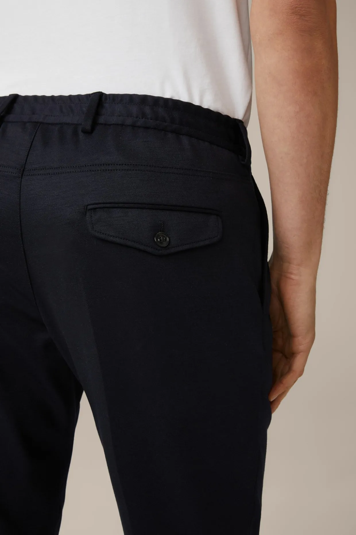 Wolljersey-Bundfaltenhose Floro In