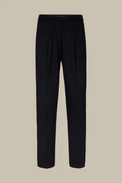 Wolljersey-Bundfalten-Hose In