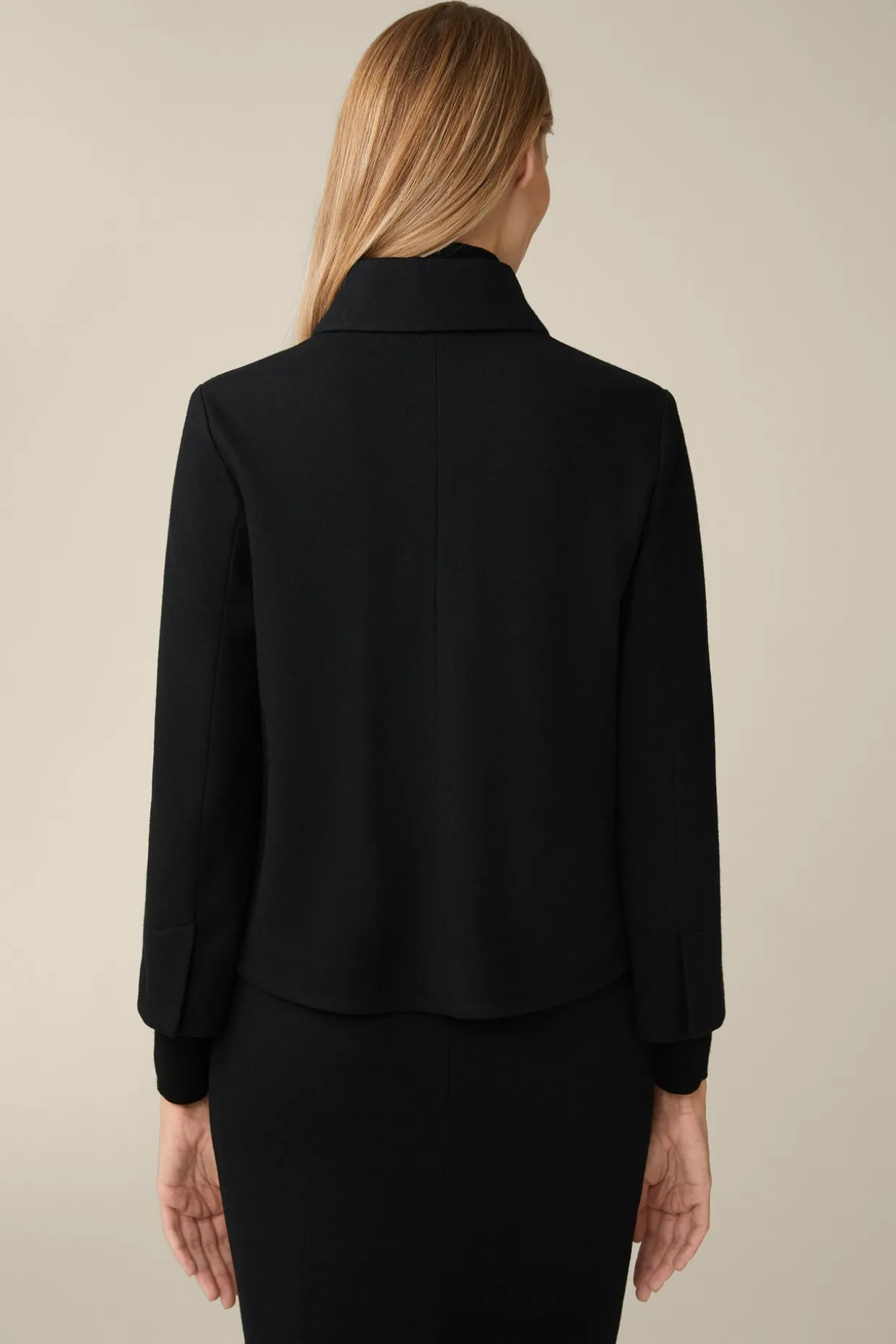 Wolljersey-Kurz-Blazer In