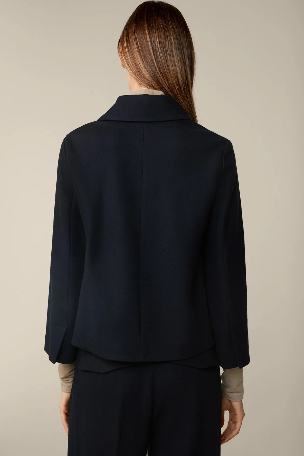 Wolljersey-Kurz-Blazer In