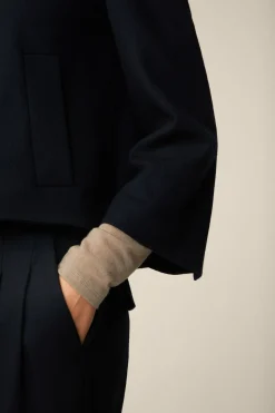 Wolljersey-Kurz-Blazer In