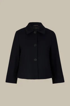 Wolljersey-Kurz-Blazer In