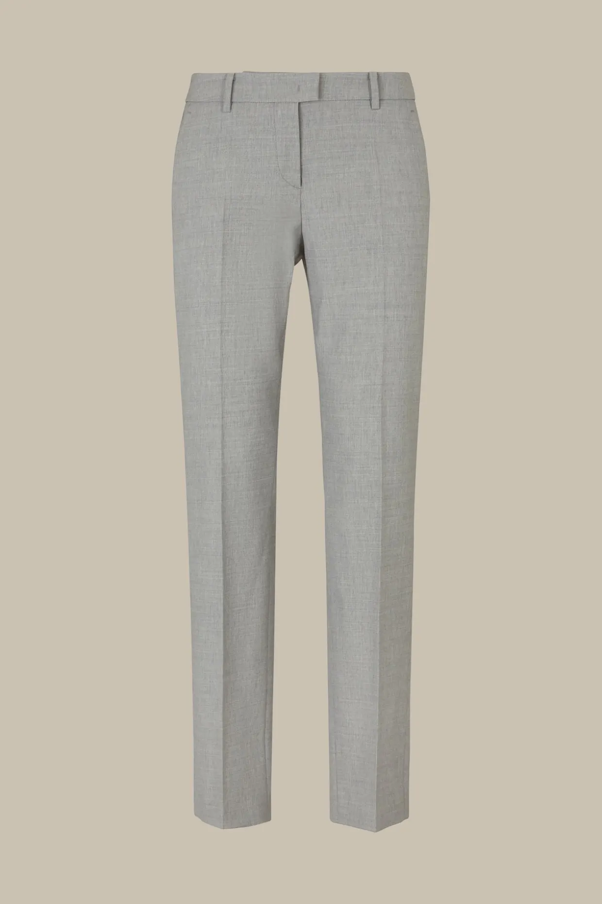 Wollmix-Anzug-Hose In Hell Melange