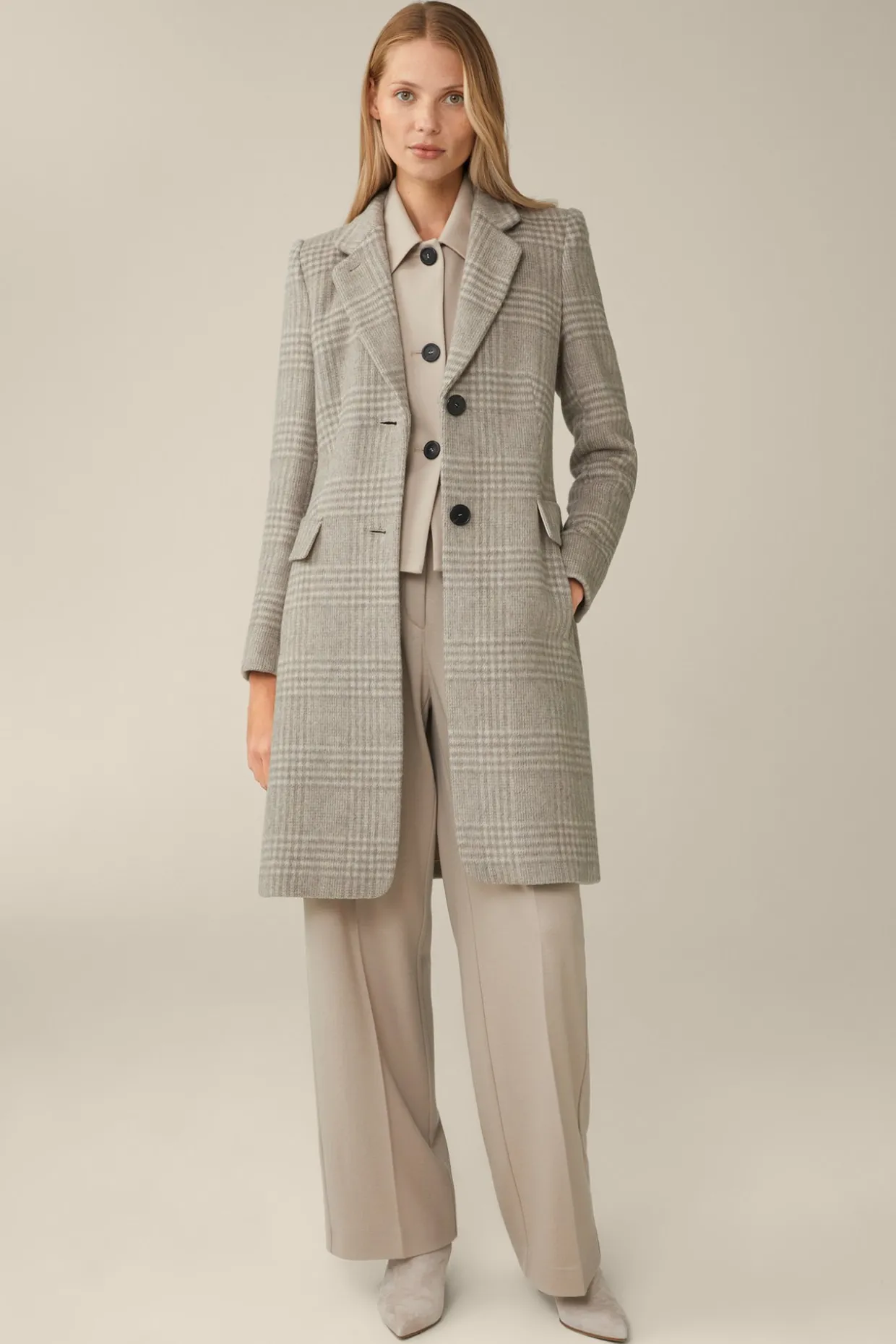 Wollmix-Blazer-Mantel In