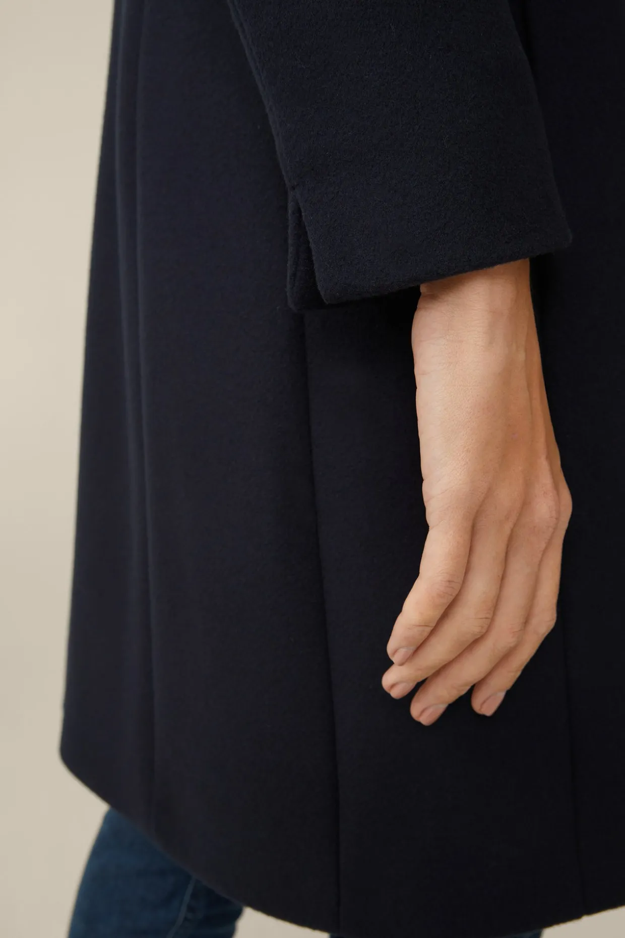 Wollmix-Blazer-Mantel In